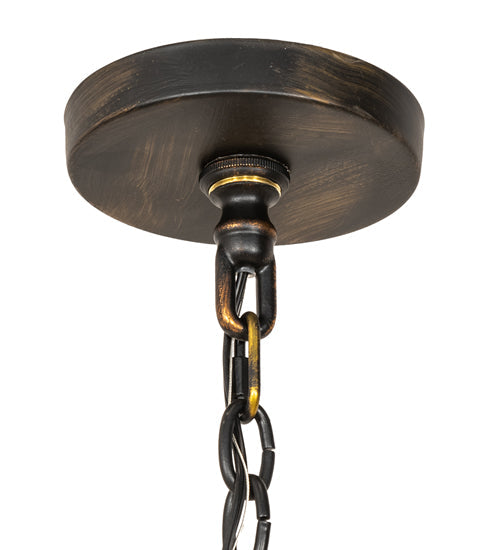 Meyda Lighting Toscano 48" 8-Light Antique Black Chandelier With Ivory Faux Candlelight