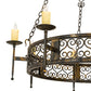Meyda Lighting Toscano 48" 8-Light Antique Black Chandelier With Ivory Faux Candlelight