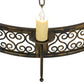 Meyda Lighting Toscano 48" 8-Light Antique Black Chandelier With Ivory Faux Candlelight