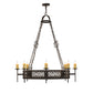 Meyda Lighting Toscano 48" 8-Light Copper Rust Chandelier