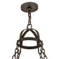 Meyda Lighting Toscano 48" 8-Light Copper Rust Chandelier With Ivory Faux Candlelight