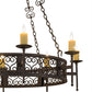 Meyda Lighting Toscano 48" 8-Light Copper Rust Chandelier With Ivory Faux Candlelight