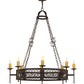 Meyda Lighting Toscano 48" 8-Light Copper Rust Chandelier With Ivory Faux Candlelight