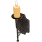 Meyda Lighting Toscano 5" Antique Iron Gate Wall Sconce With Ivory Faux Candlelight