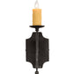 Meyda Lighting Toscano 5" Antique Iron Gate Wall Sconce With Ivory Faux Candlelight