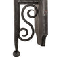 Meyda Lighting Toscano 5" Antique Iron Gate Wall Sconce With Ivory Faux Candlelight