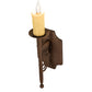 Meyda Lighting Toscano 5" Antique Rust Wall Sconce With Ivory Faux Candlelight