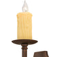 Meyda Lighting Toscano 5" Antique Rust Wall Sconce With Ivory Faux Candlelight