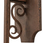 Meyda Lighting Toscano 5" Antique Rust Wall Sconce With Ivory Faux Candlelight