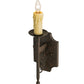 Meyda Lighting Toscano 5" Cajun Spice Textured Wall Sconce With Ivory Faux Candlelight