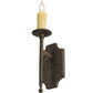 Meyda Lighting Toscano 5" Cajun Spice Textured Wall Sconce With Ivory Faux Candlelight