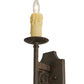 Meyda Lighting Toscano 5" Cajun Spice Textured Wall Sconce With Ivory Faux Candlelight