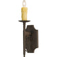 Meyda Lighting Toscano 5" Cajun Spice Textured Wall Sconce With Ivory Faux Candlelight
