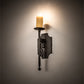 Meyda Lighting Toscano 5" Chestnut Wall Sconce With Ivory Faux Candlelight