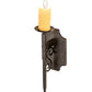 Meyda Lighting Toscano 5" Chestnut Wall Sconce With Ivory Faux Candlelight