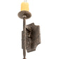 Meyda Lighting Toscano 5" Chestnut Wall Sconce With Ivory Faux Candlelight