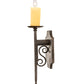 Meyda Lighting Toscano 5" Chestnut Wall Sconce With Ivory Faux Candlelight