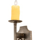 Meyda Lighting Toscano 5" Chestnut Wall Sconce With Ivory Faux Candlelight