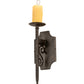 Meyda Lighting Toscano 5" Chestnut Wall Sconce With Ivory Faux Candlelight