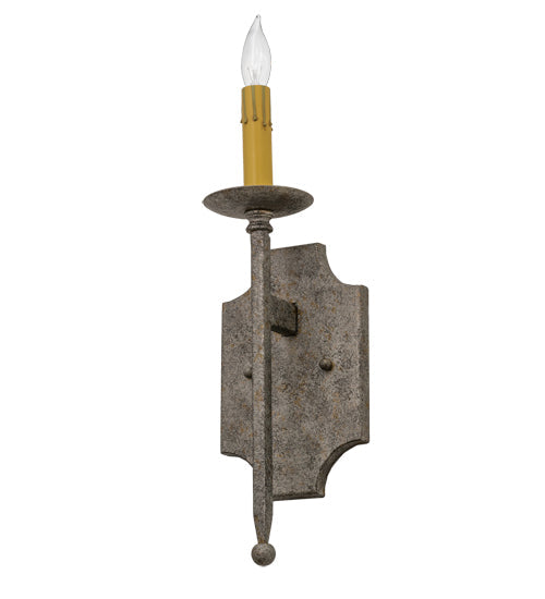 Meyda Lighting Toscano 5" Corinth Wall Sconce With Ivory Faux Candlelight