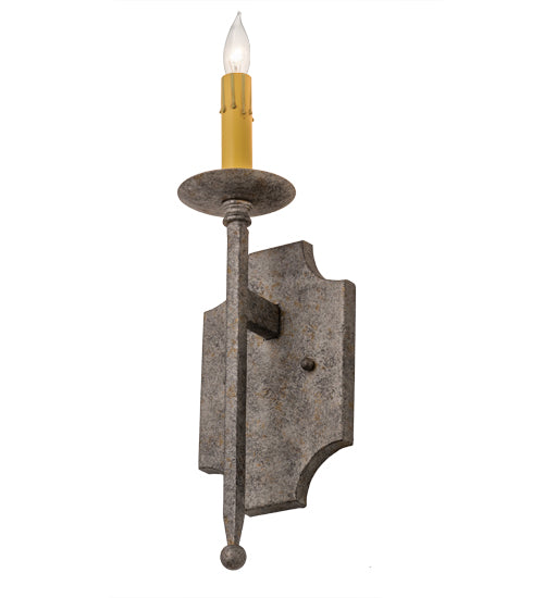 Meyda Lighting Toscano 5" Corinth Wall Sconce With Ivory Faux Candlelight