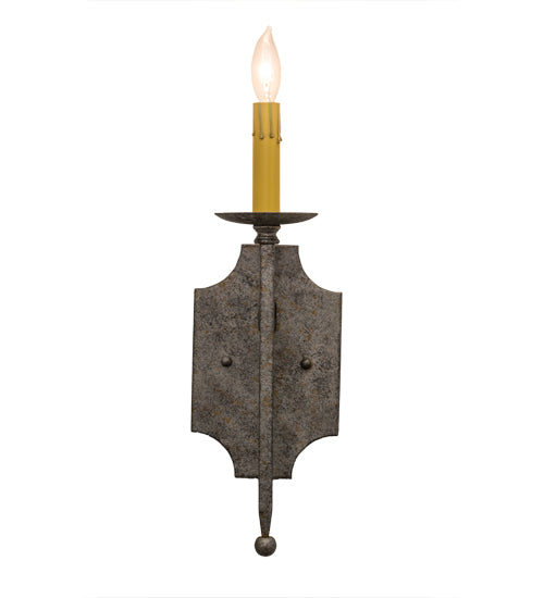 Meyda Lighting Toscano 5" Corinth Wall Sconce With Ivory Faux Candlelight