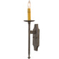 Meyda Lighting Toscano 5" Corinth Wall Sconce With Ivory Faux Candlelight