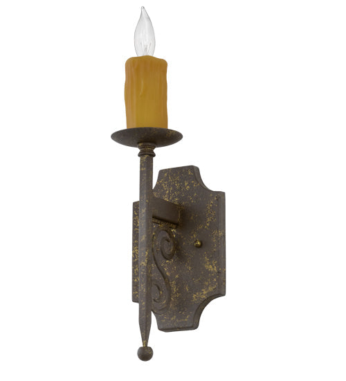 Meyda Lighting Toscano 5" Pompeii Gold Wall Sconce