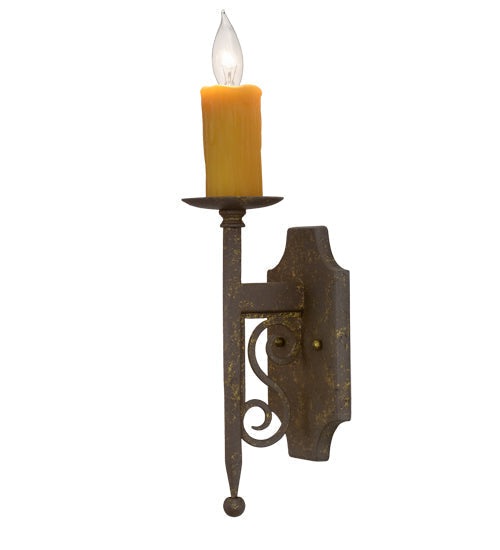 Meyda Lighting Toscano 5" Pompeii Gold Wall Sconce