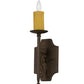 Meyda Lighting Toscano 5" Pompeii Gold Wall Sconce With Ivory Faux Candlelight
