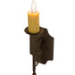 Meyda Lighting Toscano 5" Pompeii Gold Wall Sconce With Ivory Faux Candlelight