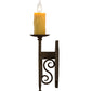 Meyda Lighting Toscano 5" Pompeii Gold Wall Sconce With Ivory Faux Candlelight