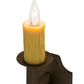 Meyda Lighting Toscano 5" Pompeii Gold Wall Sconce With Ivory Faux Candlelight