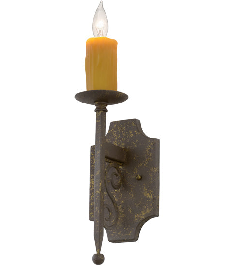 Meyda Lighting Toscano 5" Pompeii Gold Wall Sconce