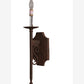 Meyda Lighting Toscano 5" Rusty Nail Wall Sconce With Ivory Faux Candlelight