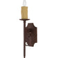 Meyda Lighting Toscano 5" Rusty Nail Wall Sconce With Ivory Faux Candlelight