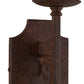 Meyda Lighting Toscano 5" Rusty Nail Wall Sconce With Ivory Faux Candlelight