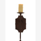 Meyda Lighting Toscano 5" Rusty Nail Wall Sconce With Ivory Faux Candlelight