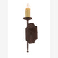 Meyda Lighting Toscano 5" Rusty Nail Wall Sconce With Ivory Faux Candlelight