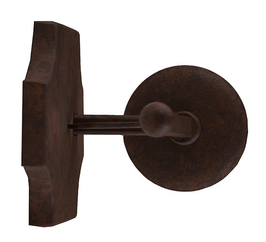 Meyda Lighting Toscano 5" Rusty Nail Wall Sconce With Ivory Faux Candlelight