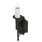 Meyda Lighting Toscano 5" Smoke Wall Sconce With White Faux Candlelight