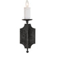 Meyda Lighting Toscano 5" Smoke Wall Sconce With White Faux Candlelight