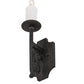 Meyda Lighting Toscano 5" Smoke Wall Sconce With White Faux Candlelight
