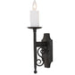 Meyda Lighting Toscano 5" Smoke Wall Sconce With White Faux Candlelight