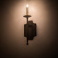 Meyda Lighting Toscano 5" Timeless Bronze Wall Sconce With Ivory Faux Candlelight