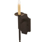 Meyda Lighting Toscano 5" Timeless Bronze Wall Sconce With Ivory Faux Candlelight