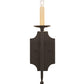 Meyda Lighting Toscano 5" Timeless Bronze Wall Sconce With Ivory Faux Candlelight