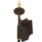 Meyda Lighting Toscano 5" Timeless Bronze Wall Sconce With Ivory Faux Candlelight
