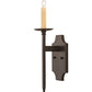 Meyda Lighting Toscano 5" Timeless Bronze Wall Sconce With Ivory Faux Candlelight