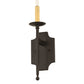 Meyda Lighting Toscano 5" Timeless Bronze Wall Sconce With Ivory Faux Candlelight